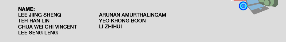 NAME: LEE JIING SHENQ, TEH HAN LIN, CHUA WEI CHI VINCENT, LEE SENG LENG, ARUNAN AMURTHALINGAM, YEO KHONG BOON, LI ZHIHUI