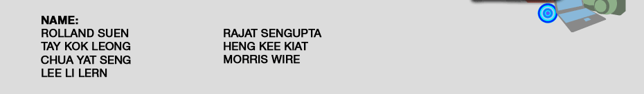 NAME: ROLLAND SUEN, TAY KOK LEONG, CHUA YAT SENG, LEE LI LERN, RAJAT SENGUPTA, HENG KEE KIAT, MORRIS WIRE	