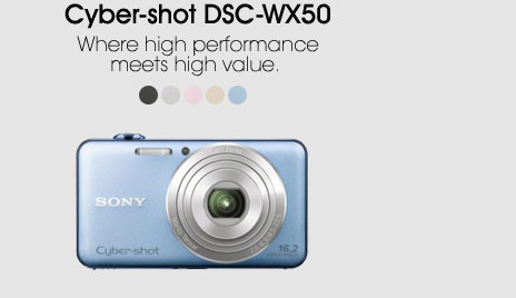 Cyber-shot DSC-WX50
Where high performance
meets high value.