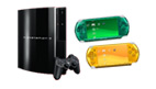 Must-have PLAYSTATION®3, PSP® Spirited Green and  PSP® Bright Yellow.