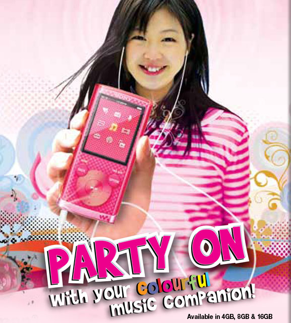 PARTY ON with your colourful music companion! - Available in 4GB, 8GB & 16GB