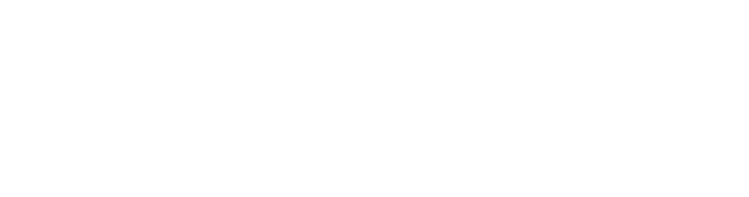 51 Honourable Mentions